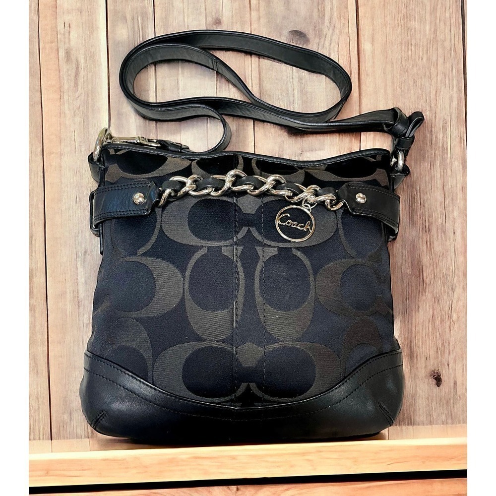 Coach F19730 Signature Chain Crossbody Bag - Picture 1 of 9